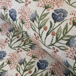 Wild Clover Print Linen look Fabric Tinsmiths