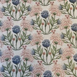 Wild Clover Print Linen look Fabric Tinsmiths