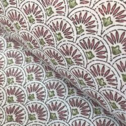 Oilcloth Scallop Pink Fabric Tinsmiths