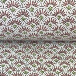 Oilcloth Scallop Pink Fabric Tinsmiths