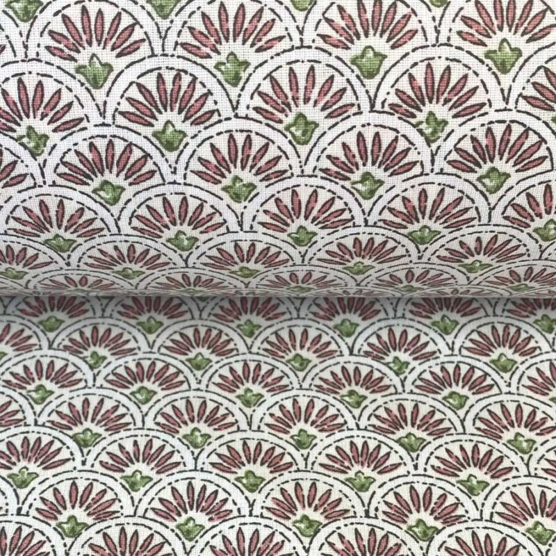 Oilcloth Scallop Pink Fabric Tinsmiths