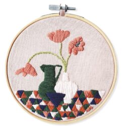 Embroidery Kit - Geometric Poppies