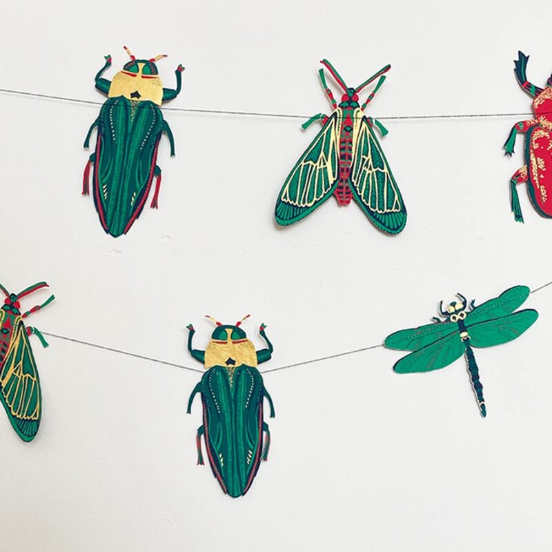 Recycled Paper Garland - Insects
