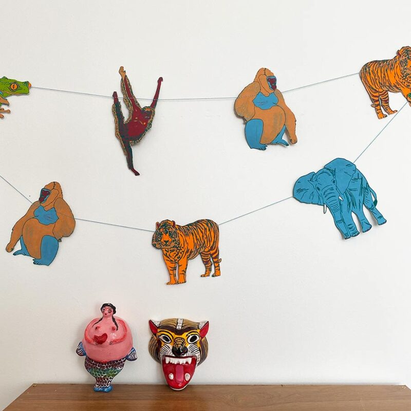 Recycled Paper Garland - Jungle Animals