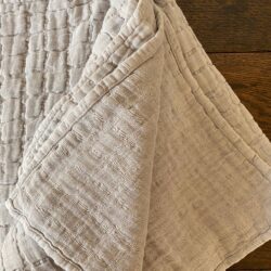 100% Cotton Stonewashed Bed Cover - Natural
