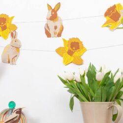 Recycled Paper Garland - Rabbits & Chicks