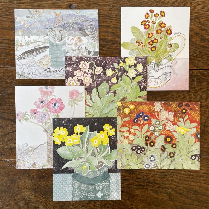 Pack of Six Postcards by Angie Lewin