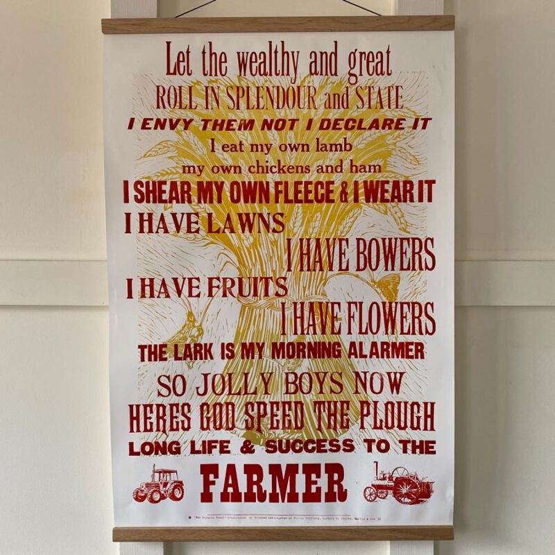 The Farmers Toast, Letterpress Poster