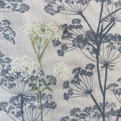 Cow Parsley Fabric in Indigo