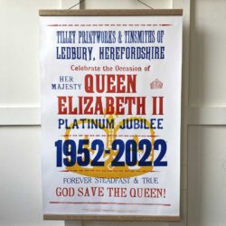 Tilley Letterpress Poster Platinum Jubilee Queen Elizabeth 2