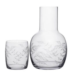 Handmade Crystal Carafe Set - Fern Design