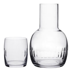 Handmade Crystal Carafe Set - Lens Design