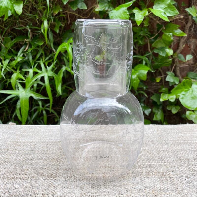 Handmade Crystal Carafe Set - Fern