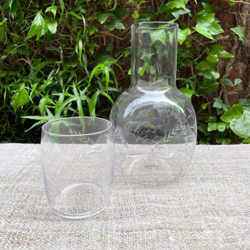 Handmade Crystal Carafe Set - Fern