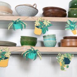 Recycled Paper Garland - Houseplants