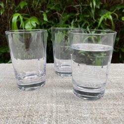 Set of Six Handmade Crystal Tumblers