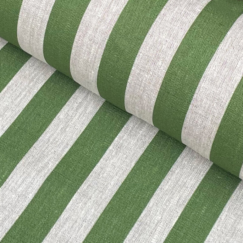 Beta Linen Stripe - Leaf Green, 100% Linen, curtain fabric, designed in the uk, Discount Fabric, Herefordshire Curtains, Herefordshire Fabric shop, Herefordshire soft furnishings fabric, Herefordshire upholstery fabric, Ledbury Blinds, Ledbury curtains, Ledbury fabric shop, Ledbury upholstery fabrics, linen furnishing fabrics, linen striped fabric, soft furnishing, stripe, striped fabric, striped linen fabric, Striped material, stripes, Tinsmiths, tinsmiths ticking, uk made furnishing fabric