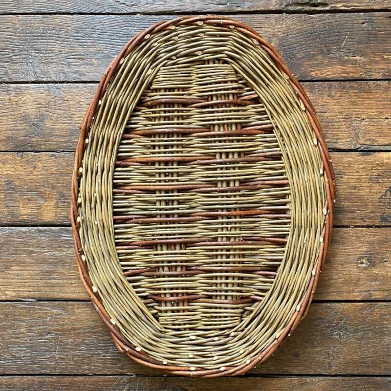 Woven Willow Tray Platter Tinsmiths