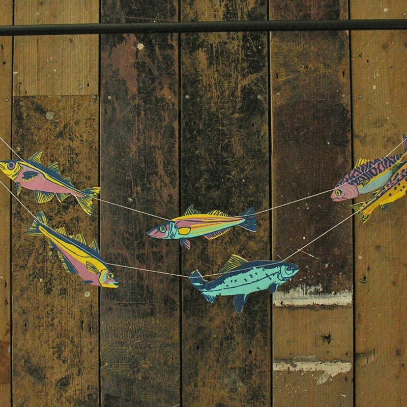 Recycled Paper Garland - Fish