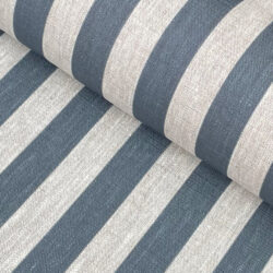 Beta Linen Stripe - Mid Blue, 100% Linen, curtain fabric, designed in the uk, Discount Fabric, Herefordshire Curtains, Herefordshire Fabric shop, Herefordshire soft furnishings fabric, Herefordshire upholstery fabric, Ledbury Blinds, Ledbury curtains, Ledbury fabric shop, Ledbury upholstery fabrics, linen furnishing fabrics, linen striped fabric, soft furnishing, stripe, striped fabric, striped linen fabric, Striped material, stripes, Tinsmiths, tinsmiths ticking, uk made furnishing fabric