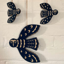 Hanging Wooden Owl Decorations