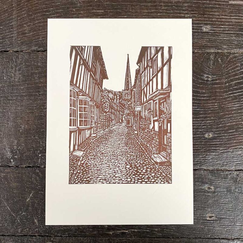 Ledbury Print Church Lane Susie Hetherington Tinsmiths