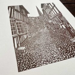 Susie Hetherington Church Lane Ledbury Linoprint Tinsmiths