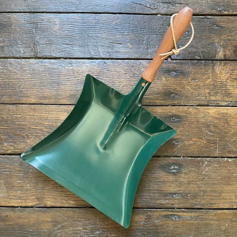 Tinsmiths Metal Dustpan Green Utility