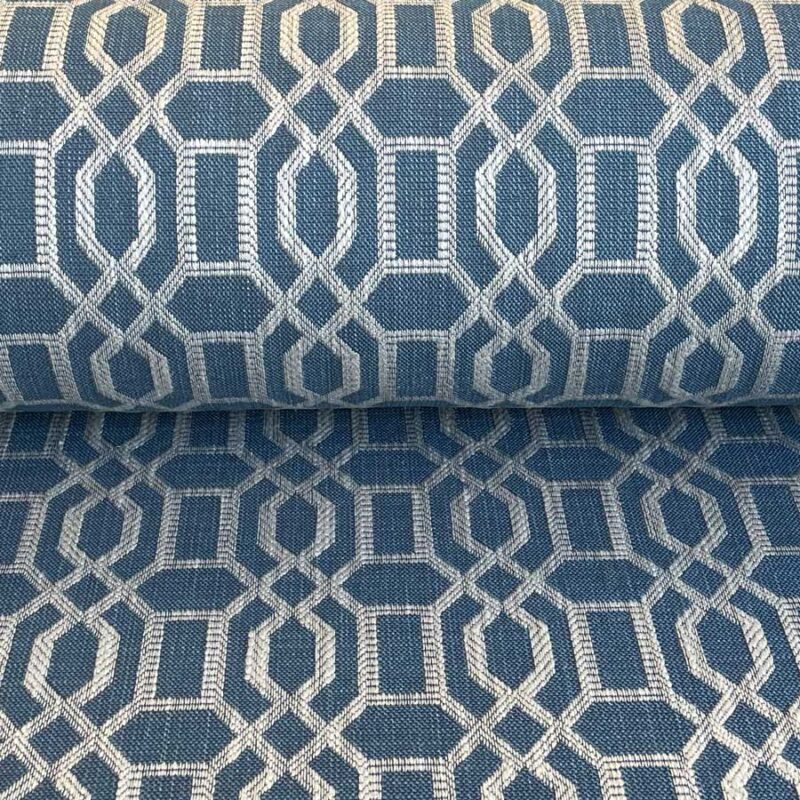 Upholstery Fabric Lattice - Airforce Blue