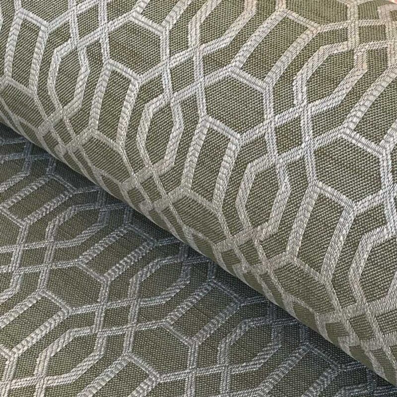 Upholstery Fabric Lattice - Olive Green
