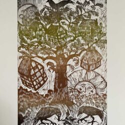 Jen Whiskerd Plant an Acorn Letterpress poster Tinsmiths