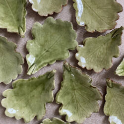 James Burnett Stuart Pottery leaf Ceramic Tinsmiths