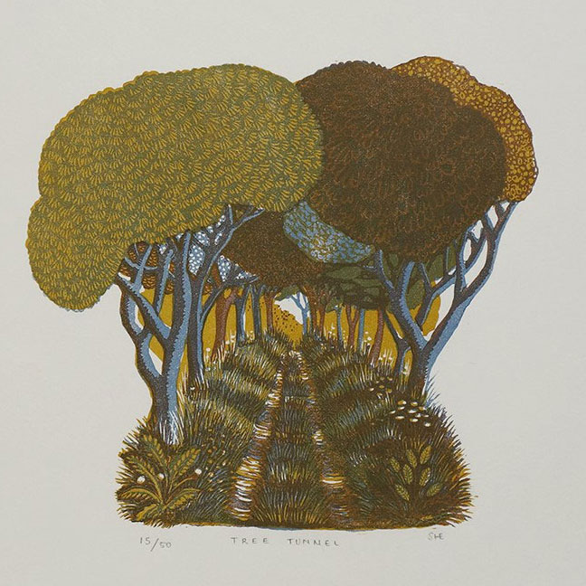 Sophie Elm Artist Printmaker Tree Tunnel