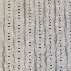Maya Stripe - Seagreen and Indigo on Natural