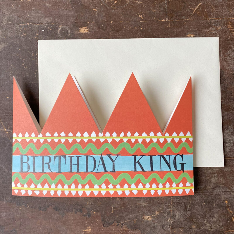 Birthday Crown King Card Tinsmiths