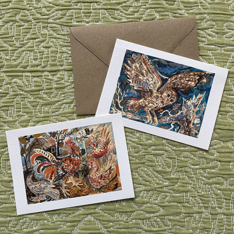Mark Hearld Notecards - Owl and Hen - Image 2
