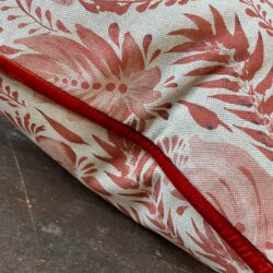 Edith Cushion With Velvet Piping - Brick Red