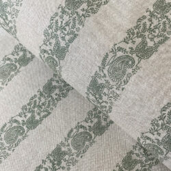 Indira Stripe Fabric Tinsmiths Leaf Green