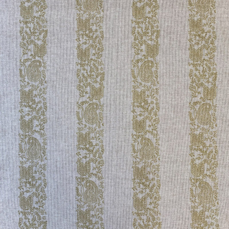 Indira Stripe Fabric Tinsmiths Soft Gold