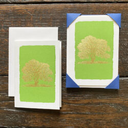 Archivist green Oak Tree Notecard Tinsmiths