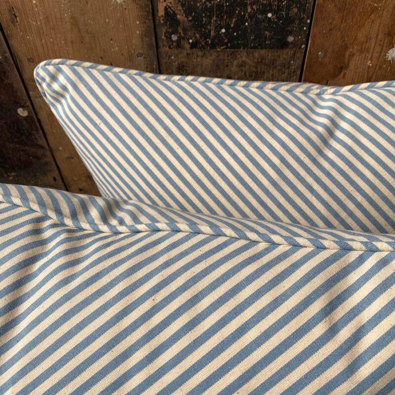 Alpha Stripe Cushion - Blue