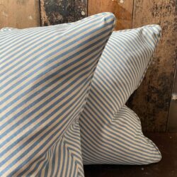 Alpha Stripe Cushion - Blue