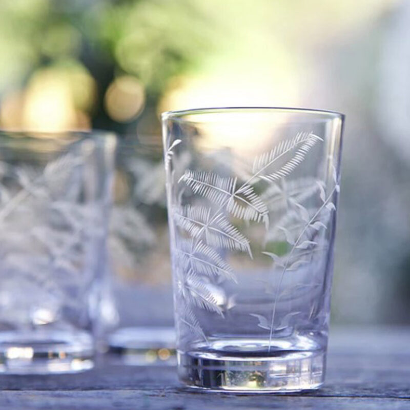 Fern Crystal Glass Tumblers Tinsmiths