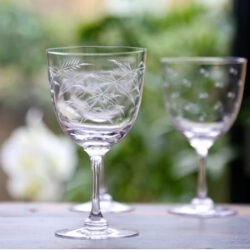 Fern crystal wine glasses Tinsmiths