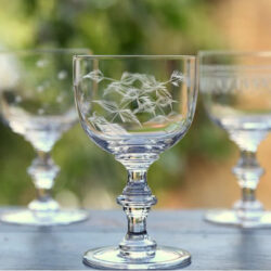 Fern Wine Goblet Crystal glass Tinsmiths