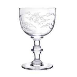 Fern Wine Goblet Crystal glass Tinsmiths