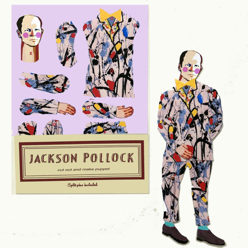Jackson Pollock Puppet, Jackson Pollock Kit, Wini Tapp Puppet,