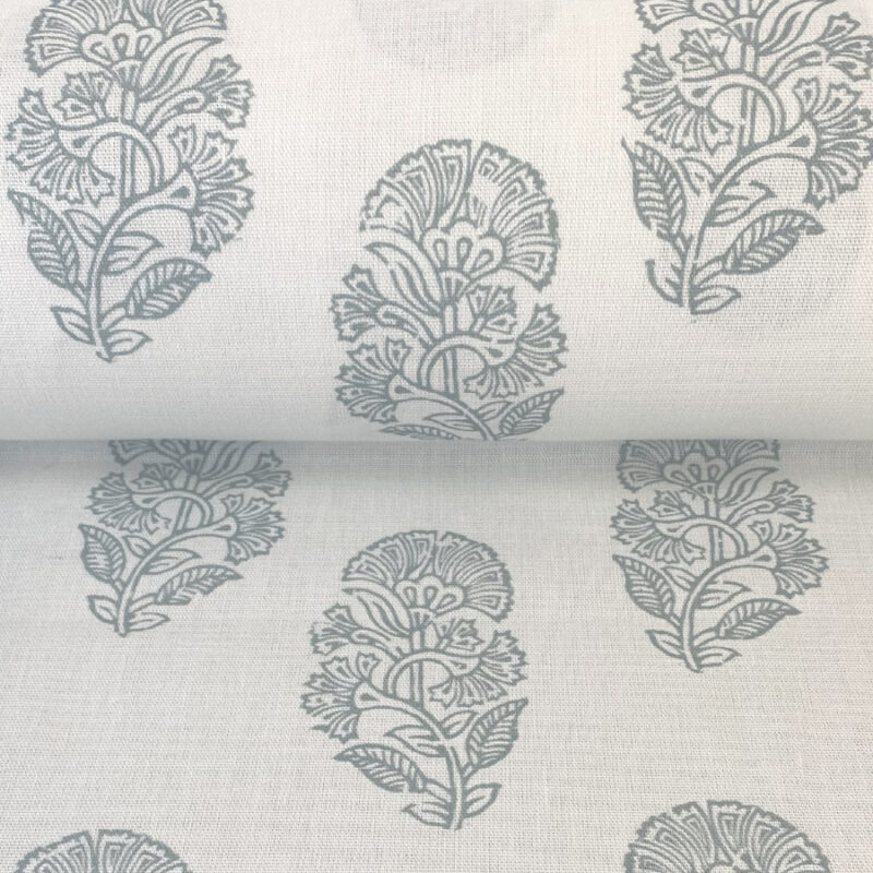 Malabar printed Cloth Fabric Tinsmiths Duckegg