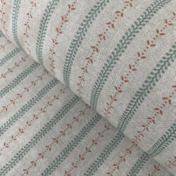 Maya stripe Seagreen & Coral Fabric Tinsmiths