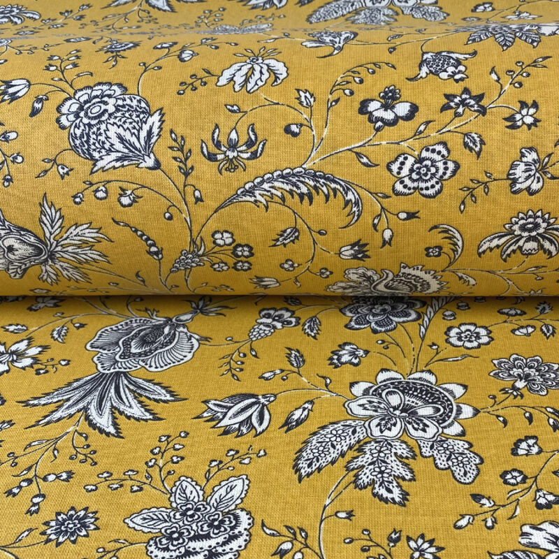 Oilcloth Dianthus - Mustard - Image 3